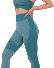 Load image into Gallery viewer, Megara Seamless Legging With Striped Panels - Green
