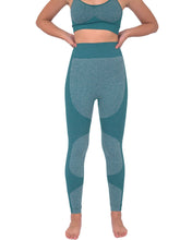 Load image into Gallery viewer, Megara Seamless Legging With Striped Panels - Green
