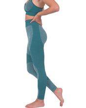 Load image into Gallery viewer, Megara Seamless Legging With Striped Panels - Green
