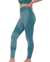 Load image into Gallery viewer, Megara Seamless Legging With Striped Panels - Green
