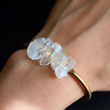 Load image into Gallery viewer, Quartz and Gold Bangle, Quartz Bracelet
