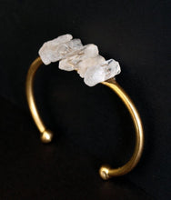 Load image into Gallery viewer, Quartz and Gold Bangle, Quartz Bracelet
